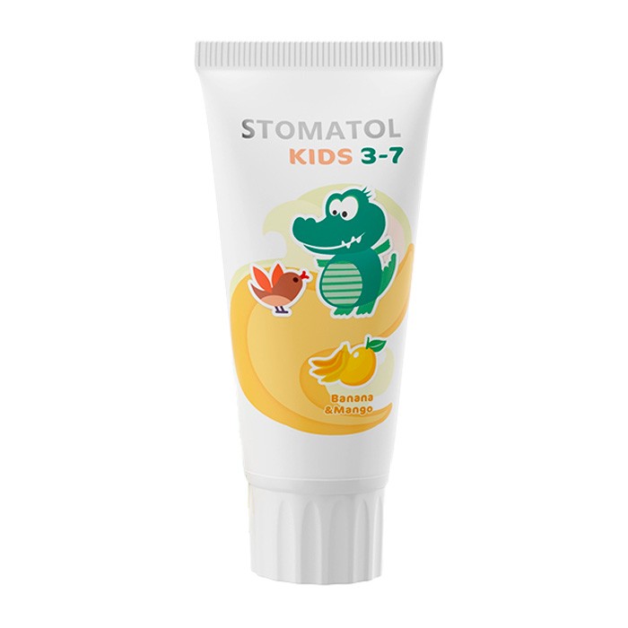 STOMATOL Зубная паста детская 3-7 лет Banana & mango 50гр