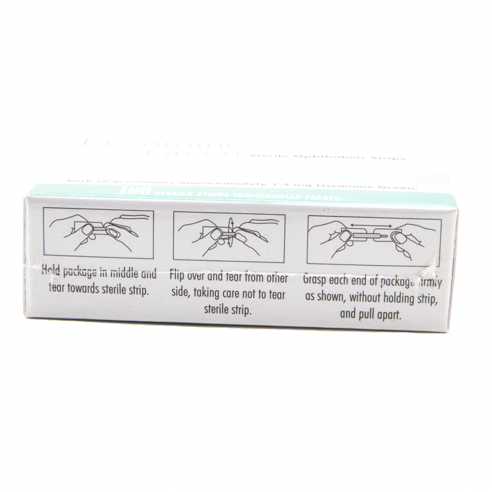 Полоски офтальмологические диагностические Lissamine Green №100