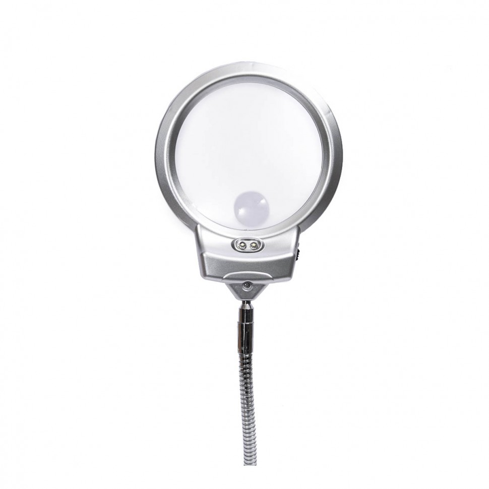 Лупа 4B-6, диаметр 107мм, 2,25х, 5х, с LED-подсветкой, Veber
