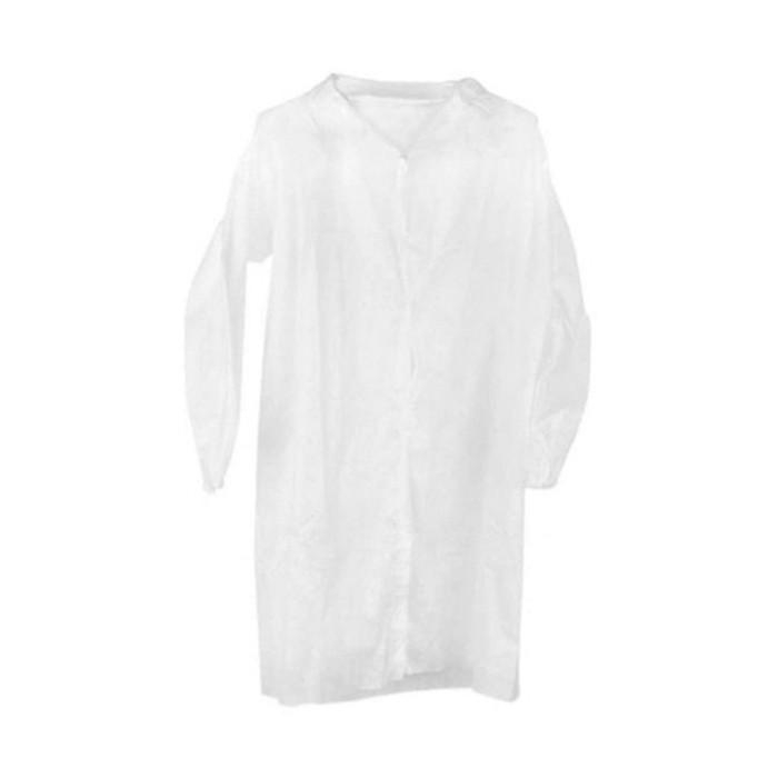 Халат процедурный (застежка - липучка) 25 г/м2, размер 5XL, 110x160 см, белый, 10 шт/уп, UNITЕ