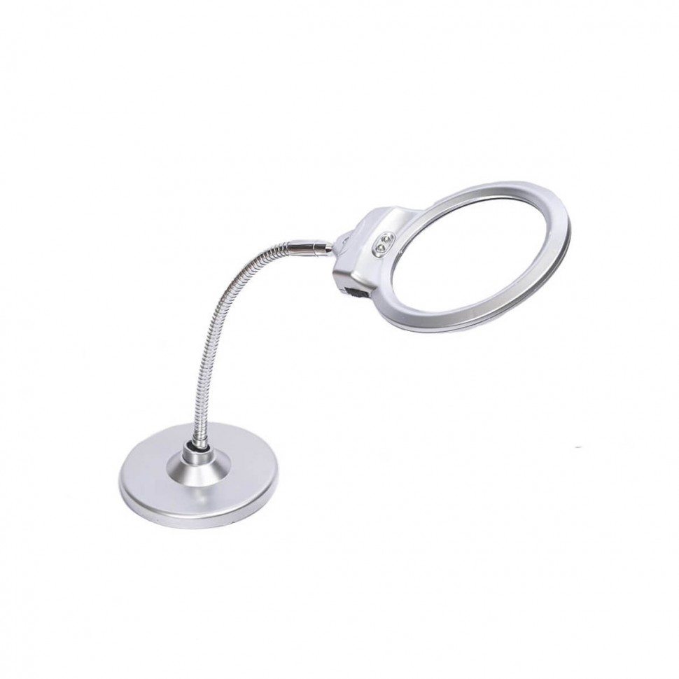 Лупа 4B-6, диаметр 107мм, 2,25х, 5х, с LED-подсветкой, Veber
