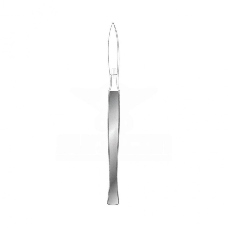 Скальпель хирургический остроконечный, простая ручка, 16 см, Fig, 9, Surgicon