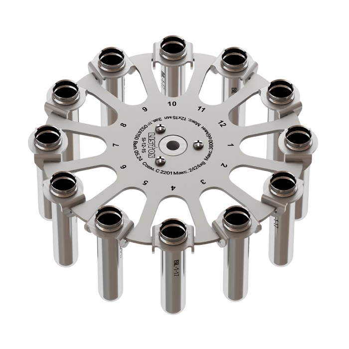 Центрифуга лабораторная Liston C 2201 в комплекте с ротором Si-12-15 (нержавеющая сталь) и бакетами Bi-1-17 (нержавеющая сталь) - 12 шт.