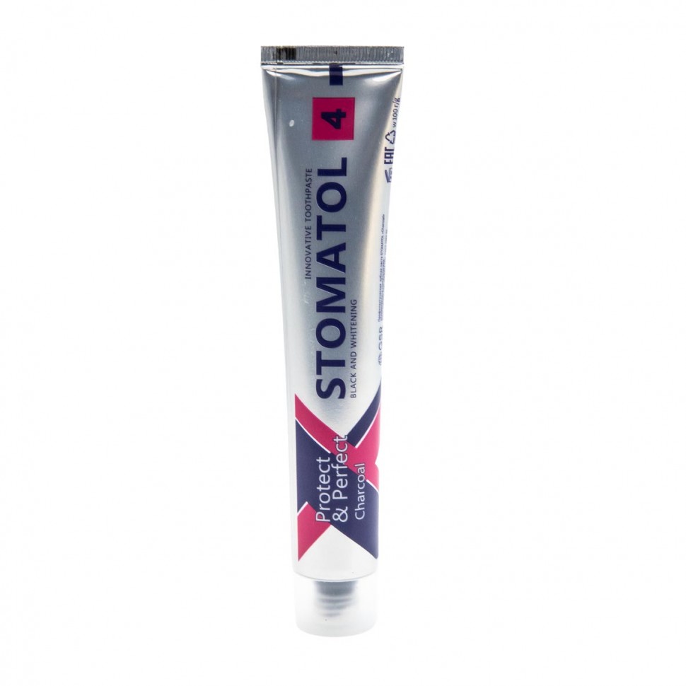 STOMATOL Зубная паста 4 Charcoal 100гр