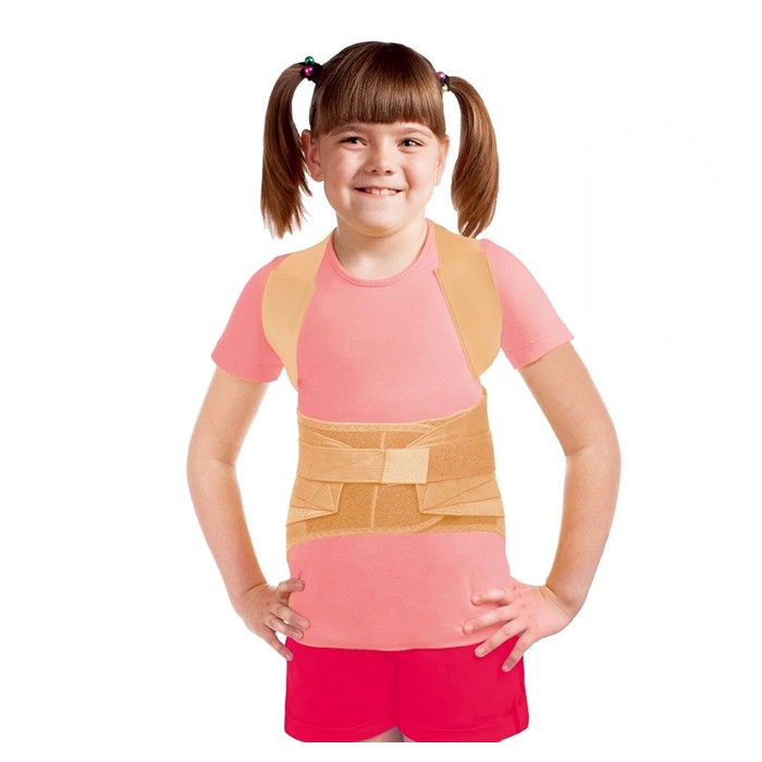 Бандаж фиксирующий грудопоясничный модель 1402, размер 1Д, бежевый