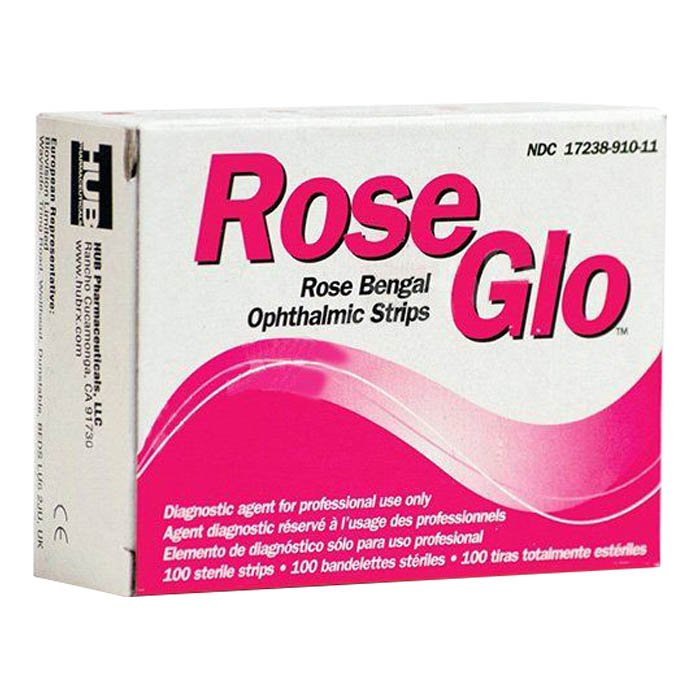 Тест-полоски офтальмологические Rose Bengal, 100 штук в упаковке
