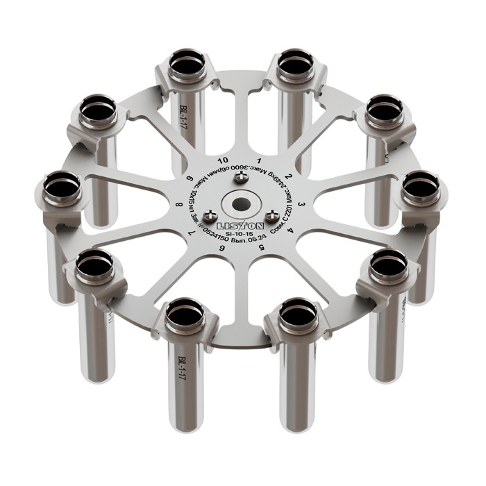 Центрифуга лабораторная Liston C 2201 в комплекте с ротором Si-10-15 (нержавеющая сталь) и бакетами Bi-1-17 (нержавеющая сталь) - 10шт.