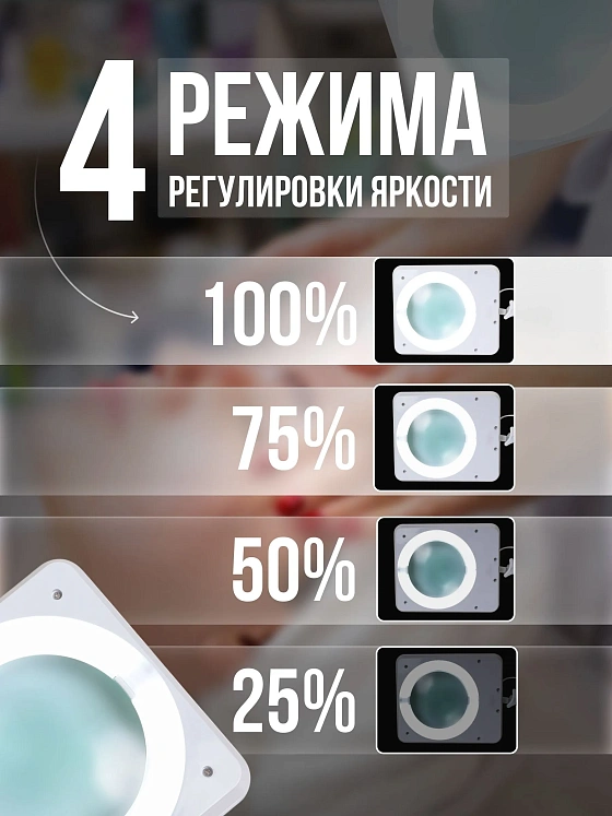 Лампа-лупа Med-Mos 9002LED линза 189 мм