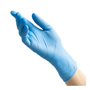 ! Перчатки нитриловые BENOVY Nitrile Chlorinated, голубые, размер XL, текстурированные полностью, 50 пар в упаковке