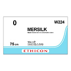 Шовный материал ШЕЛК 0. 10х75 см. черный лигатура Ethicon