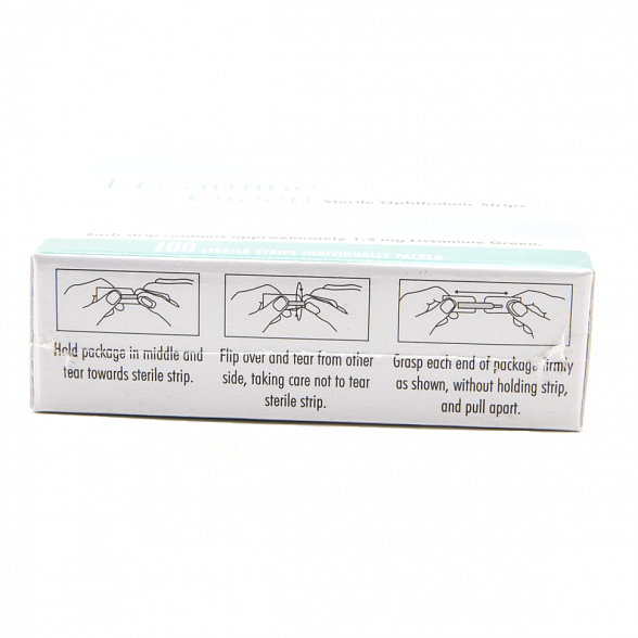 Полоски офтальмологические диагностические Lissamine Green №100