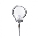 Лупа 4B-6, диаметр 107мм, 2,25х, 5х, с LED-подсветкой, Veber