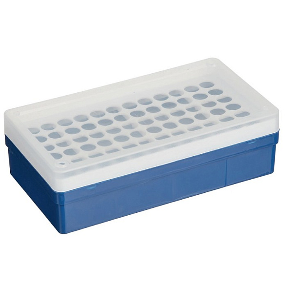 Штатив 72 гнезд для пробирок типа Эппендорф 0,5 мл, с крышкой, пластик