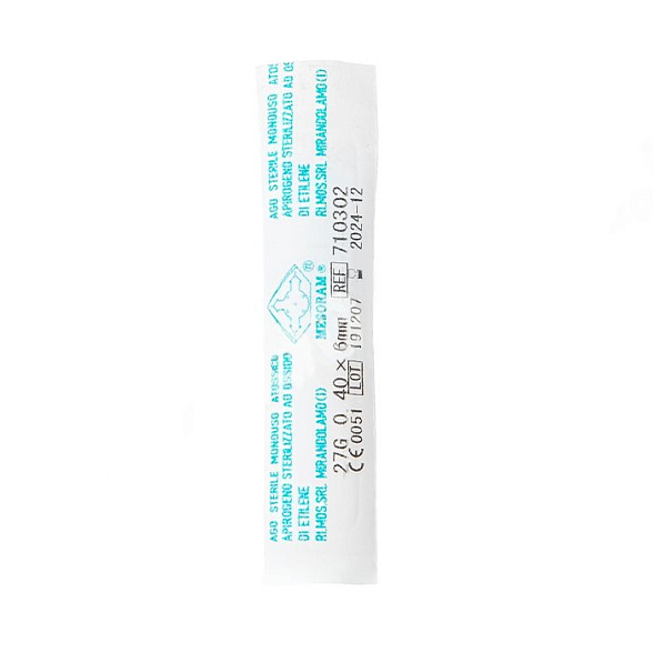 Иглы для микроинъекции AGO MESO LUER 27G 0,4 X 6