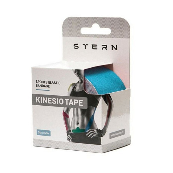 Лента эластичная Кинезио тейп (Kinesio Tape) 5 см Х 5 м (Синий)