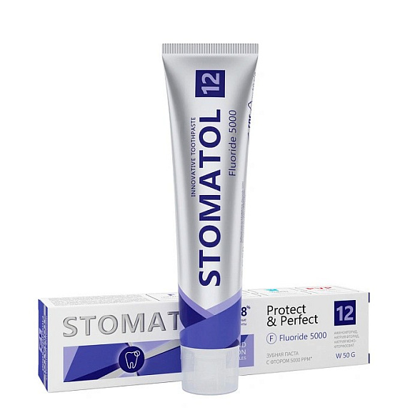 STOMATOL Зубная паста 12 Fluoride 5000 ppm 50г