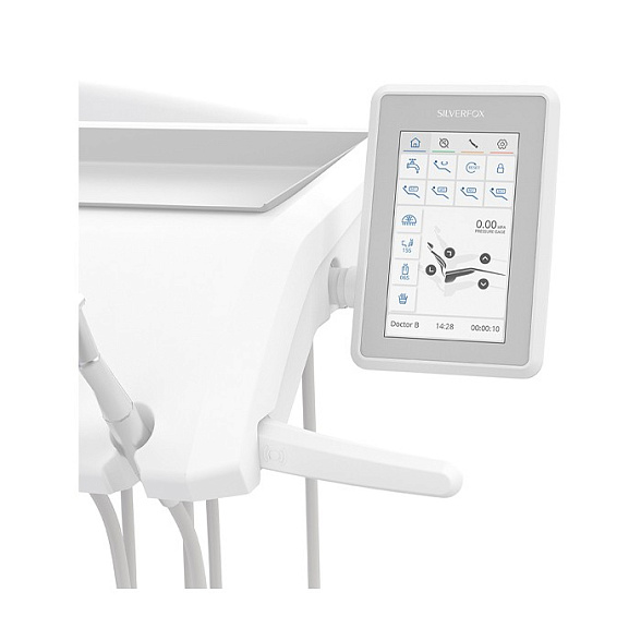 SILVERFOX 8000C-SRS0 Classic – стоматологическая установка с нижней подачей и мягкой обивкой