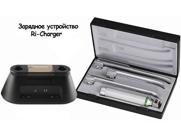 Ri-integral Miller набор ларингоскопов LED 3,5 В, рук. тип С от аккум: 10708 или 10691+10705 Riester