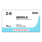 Шовный материал ШЕЛК 2/0. 10х75 см. черный лигатура Ethicon