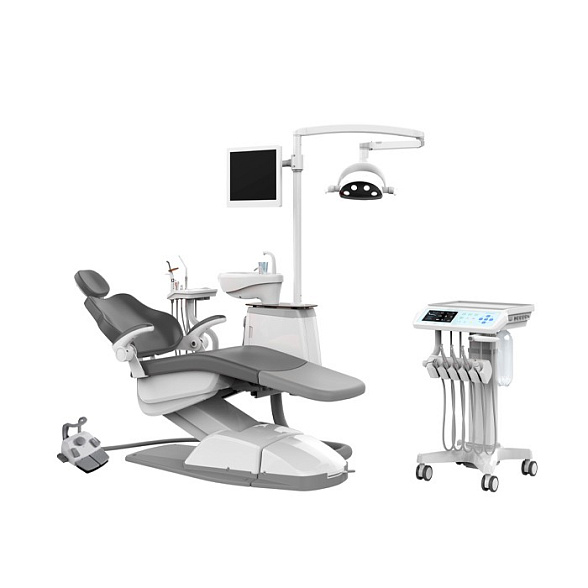 SILVERFOX 8000C-SMS0 PRO CART – стоматологическая установка с подкатным блоком врача и с мягкой обивкой