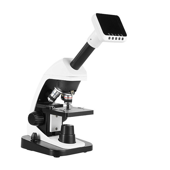Микроскоп школьный Эврика 40х-1600х (вар. 3) цифровой, Veber