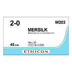 Шовный материал ШЕЛК 2/0. 17х45 см. черный лигатура Ethicon