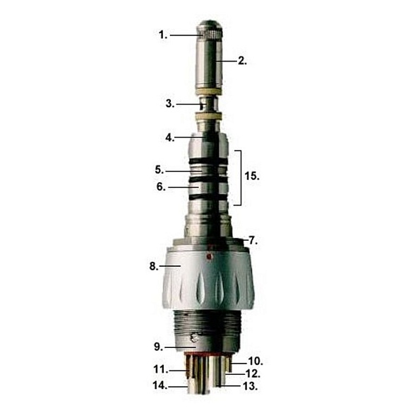 MULTIflex 465 RN - быстросъемный переходник без подсветки, с регулятором подачи спрея, KaVo