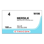 Шовный материал ШЕЛК 4. 180 см. черный лигатура Ethicon