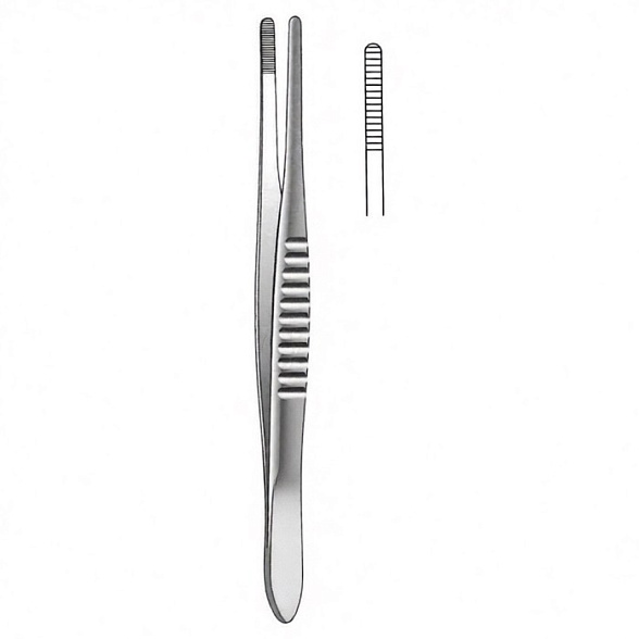Пинцет перевязочный  USA Standard Model,10 см, Surgicon