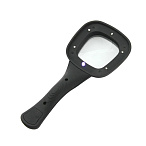 Лупа 600558, диаметр 65мм, 3х, с LED подсветкой, 6 светодиодов, Veber