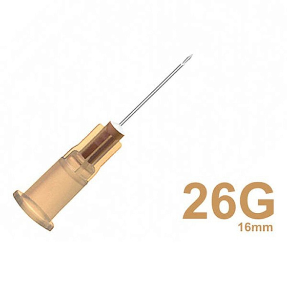 Иглы медицинские инъекционные 0,45х16 мм (26G) SFM, 100 шт/уп